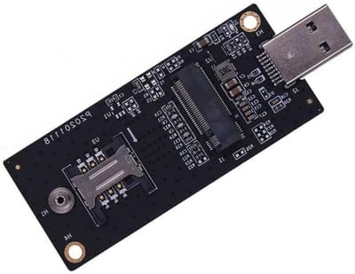 WWAN naar USB Adapter - M.2 Riser Card - Module Testen - Met SIM Slot