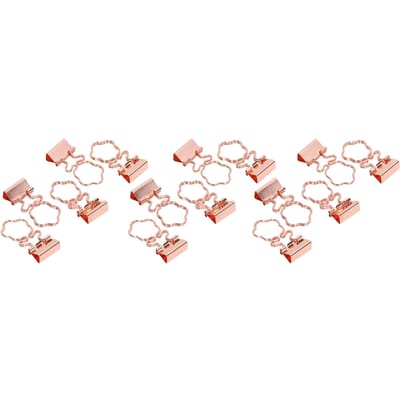 15 stuks Rose Goud Paperclips Sterke Klemkracht Sterke Klemkracht Metaal Kleine Paperclips voor Kantoor School beige