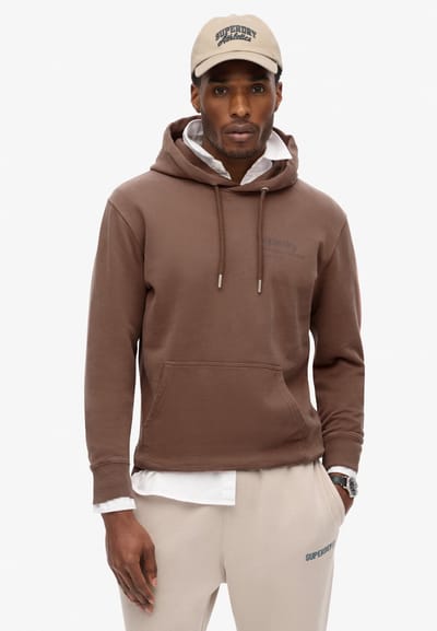 Superdry - Core Logo City hoodie met losse pasvorm - Heren - Hoodies