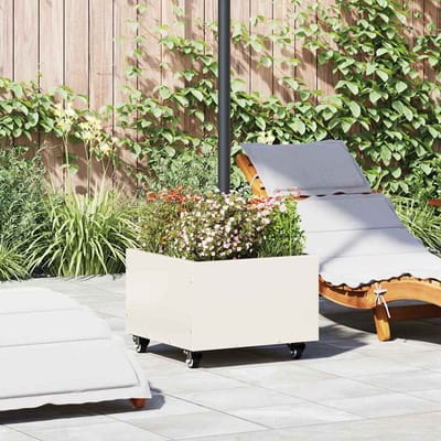 vidaXL - Parasolvoet - Wit - 45 - x - 45 - x - 45 - cm - Staal