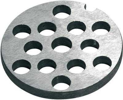 Vleesmolen Schijf - Reserveonderdeel Molen - Fijn Malen - Roestvrij Staal - 8 mm Gat - Zilver