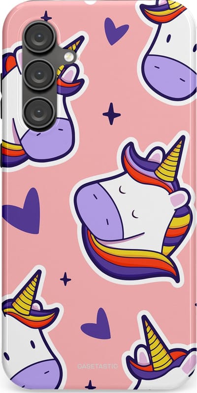 Casetastic Hoesje Geschikt voor Samsung S23 FE - Stijlvolle Beschermende Duo-layer Case - Unicornhart