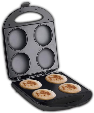 Pannenkoekenmaker - Crepe Plaat - Ontbijt Maken - Automatische Temperatuur - 4 Gaten - Zwart