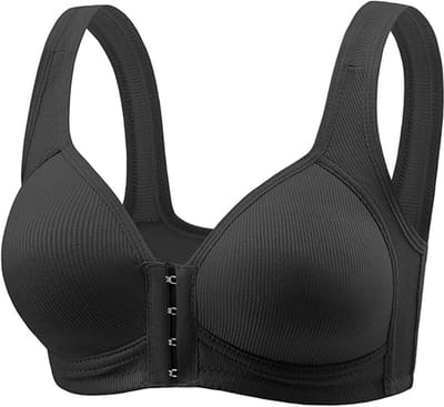Daity Damesbeha met voorsluiting - push-up en zonder beugel - ademend en comfortabel - voor dagelijks gebruik (maat L).