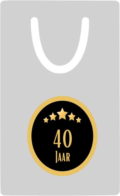 Hacebo® - 40 jaar metalen boekenlegger - iemand die 40 jaar is geworden of 40 jaar lang een relatie hebben of getrouwd zijn - verjaardagscadeau - verjaardag - cadeau - kado - geschenk - gift Bladwijzer boekenleggers - 7.6 cm x 5cm