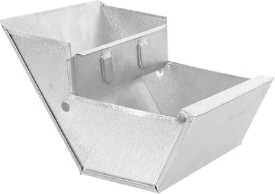 Voerbak Kleine Dieren - Hooi Dispenser - Netjes Voeren - Redelijke Structuur - 12x11x11cm - Zilver