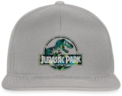 Jurassic Park Logo Met T-Rex Bladeren Ontwerp Snapback cap