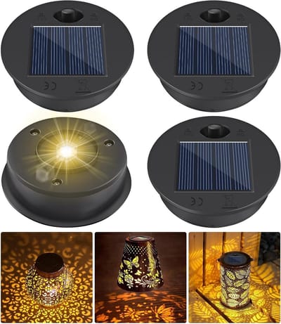 Vervangonderdelen voor Zonne-energie Lampen met LED, Waterdichte Deksel en 7 cm Zonnepaneel voor DIY Projecten