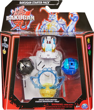 Bakugan - Special Attack-starterpakket - Speelset met 3 Bakugan-actiefiguren en 3 Brawler-kaarten - stijlen kunnen variëren