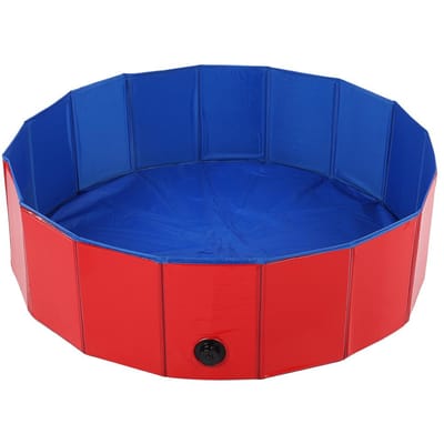 Piscine pliable pour chiens et chats, baignoire pour animaux de compagnie, rouge, taille L Large rouge