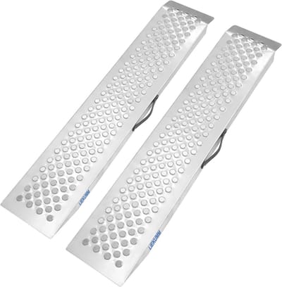 Set van 2 Oprijplaten 120x23 cm - Maximaal 600 kg Draagvermogen - Antislip Laadbruggen