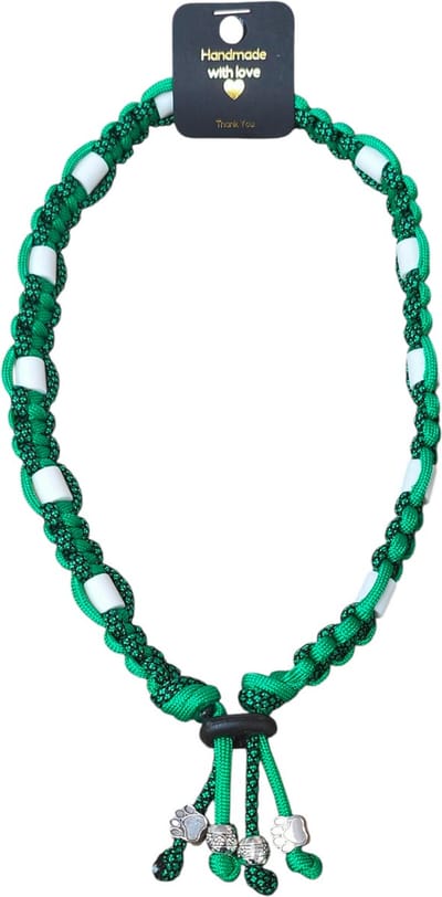 Anti-vlooien en tekenband groen/zwart nekomtrek 60 cm