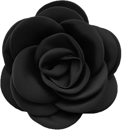 satijnen roos bloem broche voor bruiloften en evenementen - 10 cm handgemaakte stof bloemen pin met clip, dual-purpose revers accessoire sieraden voor vrouwen en mannen (geschenkdoos)