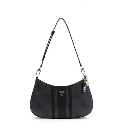 GUESS schoudertas Noelle II Top Zip Shoulder Bag Latte Logo / Brown Lichtbruin