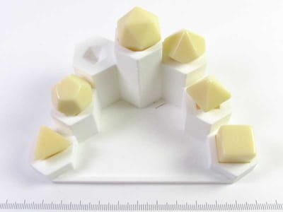 Chessex Opaque Ivoor Blanc Dobbelsteenset 6 stuks.