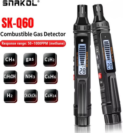 Gasdetector - Gasmelder Aardgas - Gasmelder Batterij - Gaslek Detector - Gaslekzoeker - gaslekmelder gaslekdetector