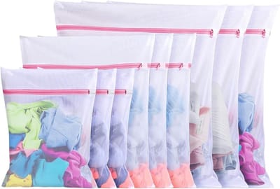 10-delige Wasnet voor de Wasmachine - Grote MESH Waszak voor Kleding, Ondergoed en Schoenen - Ideaal voor Babykleding en Delicate Stoffen
