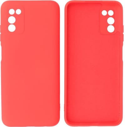 Hoesje Geschikt voor Samsung Galaxy A03s - Fashion Telefoonhoesje Backcover - Siliconen Hoesje - Rood