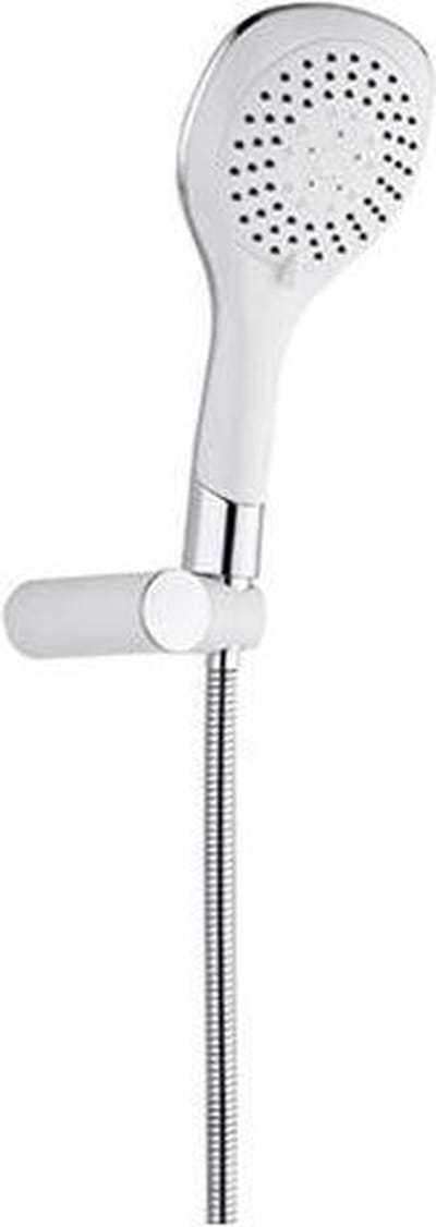 ALONI Bianco handdoucheset compleet – met houder en doucheslang