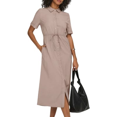 ONLY - ONLARIS LIFE 2/4 SHIRT DRESS WVN CC - Dames - Maxi jurken