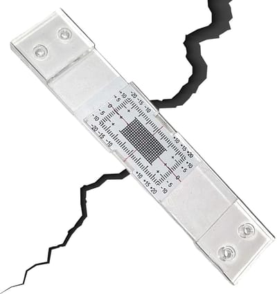 Scheurmeter - Barstmonitor - Muurinspectie - Intelligent design - 10 x 3 cm - Transparant