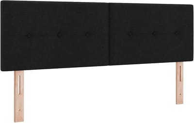 Hoofdbord Stof - Bed Hoofdbord - Slaapkamer Comfort - Verstelbare Hoogte - 144 x 7 x 88 cm - Zwart