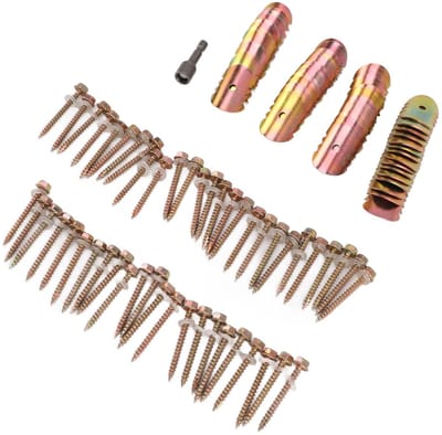 Hekdraadbevestigingen - Hekwerk nieten - Draad vastzetten - Roestbestendig koolstofstaal - 50 sets - Zilverkleurig