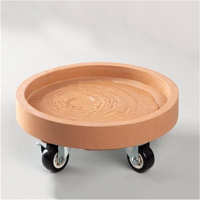 Plantenpot Caddy - Roller Trolley - Planten Verplaatsen - 360 Graden Wielen - 20 Cm Diameter - Oranje