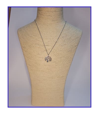 HÕBE – Arbol Zilver ketting – Gerecycled Edestaal– Collier – Handgemaakte Sieraad – Accessories – Dames Ketting – Karabijnhaaksluiting – 45 cm Lengte
