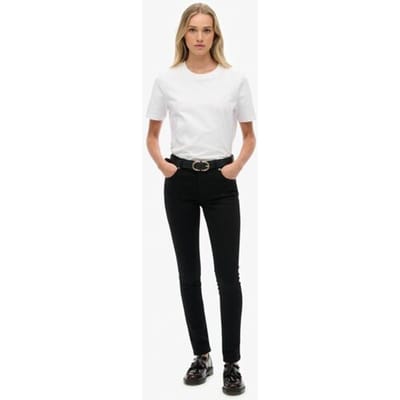 Superdry Skinny Jeans van Biologisch Katoen met Middelhoge Taille Black Grootte: 28/30