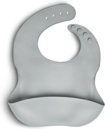 Telano® Slabbetje met Opvangbakje Lichtgrijs - Siliconen Slabber Baby Peuter - Verstelbaar en Waterproof - Kraamcadeau Jongen - Meisje