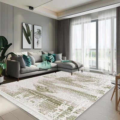 Tapis de Luxe Moderne Salon Décoration de Maison Abstrait Espace Canapé Tapis Antidérapants Chambre à Coucher Chevet Enfants Tapis de Sol Doux en Peluche 60*90cm