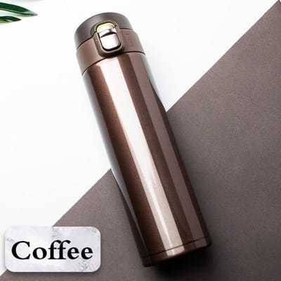 Couvercle rebondissant en acier inoxydable de 500ML, flacon sous vide, tasse Thermos, café, thé, lait, bouteille Thermo 500ml café