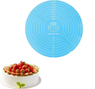 Siliconen Bakmat - Antislip Ronde Mat - 30cm - met maatverdeling - bakmat - Brood Bakken Mat - Hittebestendig - Deegmat - herbruikbare - ronde - Voor Kneden Rollen Kindermaatje