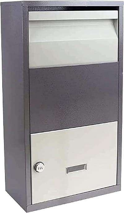 Brievenbus Pakketbox - Pakketkluis Buiten - Veilig Post Ontvangen - Combinatieslot Beveiliging - Grote Capaciteit - Grijs