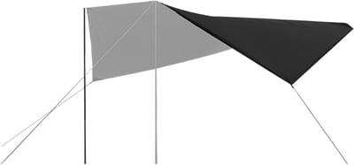 Voertuig Luifel - Auto Zonnedak - Outdoor Bescherming - Waterdichte Coating - 380x280cm - Zwart