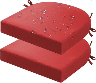 Buitenstoel Kussens - Tuin Stoel Pads - Comfortabel Zitten - Waterdichte Stof - 50x50x8cm - Zwart