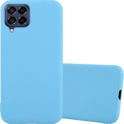 Cadorabo Hoesje geschikt voor Samsung Galaxy M53 5G in CANDY BLAUW - Beschermhoes gemaakt van flexibel TPU silicone Case Cover