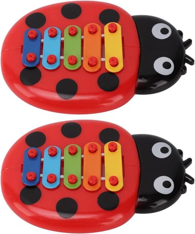 Kinderxylofoon - Muziekinstrument peuters - Muziek leren - Kleuren stimuleren leren - 15 x 11 x 3 cm - Kleurrijk