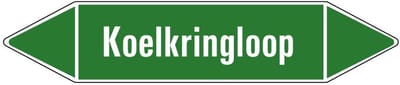 Koelkringloop leidingmarkering op vel 179 x 37 mm - 5 per vel