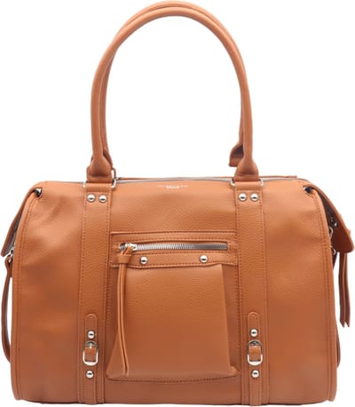 Flora&Co - Handtas - shopper - met extra lange riem - soft - ook geschikt voor A4 mappen en dus ook voor school en werk - camel
