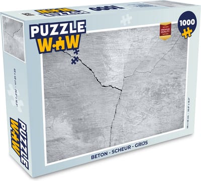 Puzzel Beton - Scheur - Grijs - Legpuzzel - Puzzel 1000 stukjes volwassenen