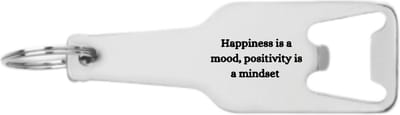 Akyol - happiness is a mood positivity is a mindset flesopener - Quotes - familie vrienden - cadeau - 105 x 25mm