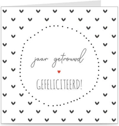 X JAAR GETROUWD | beschrijfbare kaart / wenskaart met envelop | voor huwelijksjubileum / trouwdag