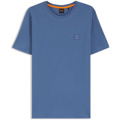 Boss Oranje premium katoenen T-shirt voor heren (Open Blue)