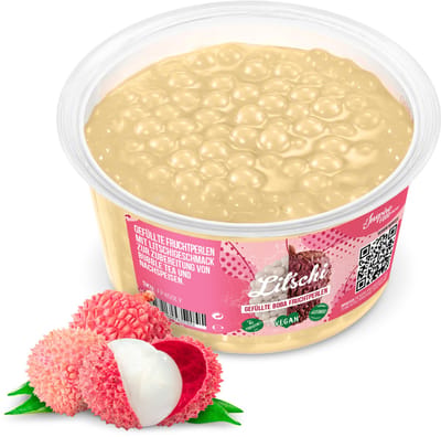 Inspire Food Company - Bubble tea - Bubble Tea Parels - Popping Boba Pearls - Popping Fruitparels - Lychee smaak - 450 gram