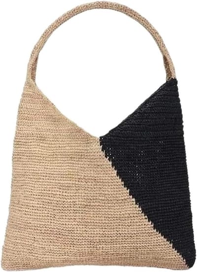 Strandtas Gevlochten - Zomer Tas Tassen - Casual Gebruik - Handgeweven Stijl - 43 x 7 x 31 cm - Natuurlijk