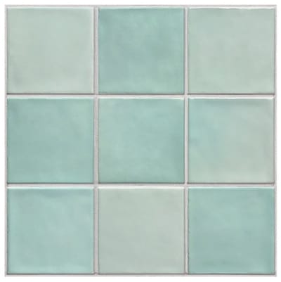 Milova Zelfklevende tegels - 10st - Plak tegeltjes - Keuken - Badkamer - 3D muurstickers - 30x30 - Decoratie - Stickertegel - Water- en schimmelbestendig - GreenBlue - Vierkant