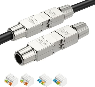 By shayne - RJ45 Connector - Ethernet Connector - Toolless Installatie - Cat7 Coupling Module - Geschikt voor Router en Computer - 10 Gigabits Per Se.