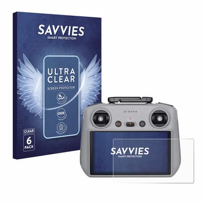 Savvies - Screenprotector voor DJI RC 2 - Folie Beschermfolie transparant 6 Stuks